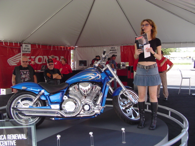 Honda chick with VTX custom