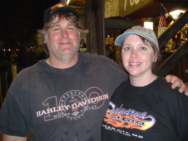 Two nice folks from upstate New York (Harley of course). We talked and ate together. They thought I was crazy to ride from San Diego to Daytona. What else is new?